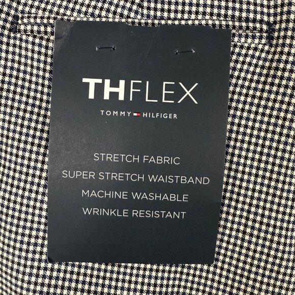 Tommy Hilfiger Flex Stretch Men's Slim-Fit Pants Blue/White Checkered 36W X 30L - Picture 15 of 15